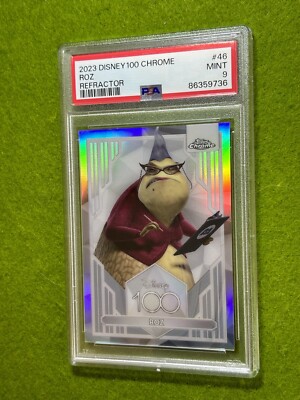ROZ of MONSTERS INC PSA 9 Disney 100 REFRACTOR Card 2023 Topps