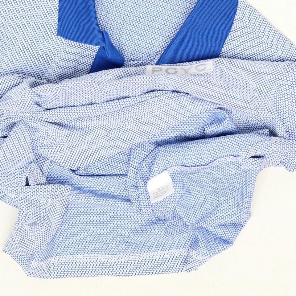 Camisa Officine Panerai PCYC Yachts Challenge Para Hombres S Azul Blanco Polo Nylon Foto 4 de 4