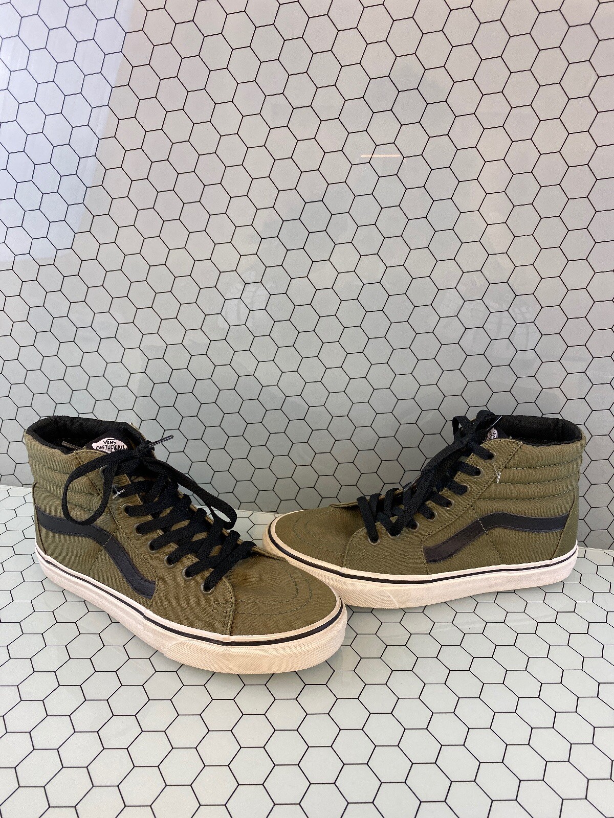 vans sk8 hi olive green