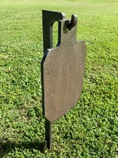 3/8" AR500 - 7"x12" IDPA Steel Shooting Target w/ 30" Ground Stake Hook Stand