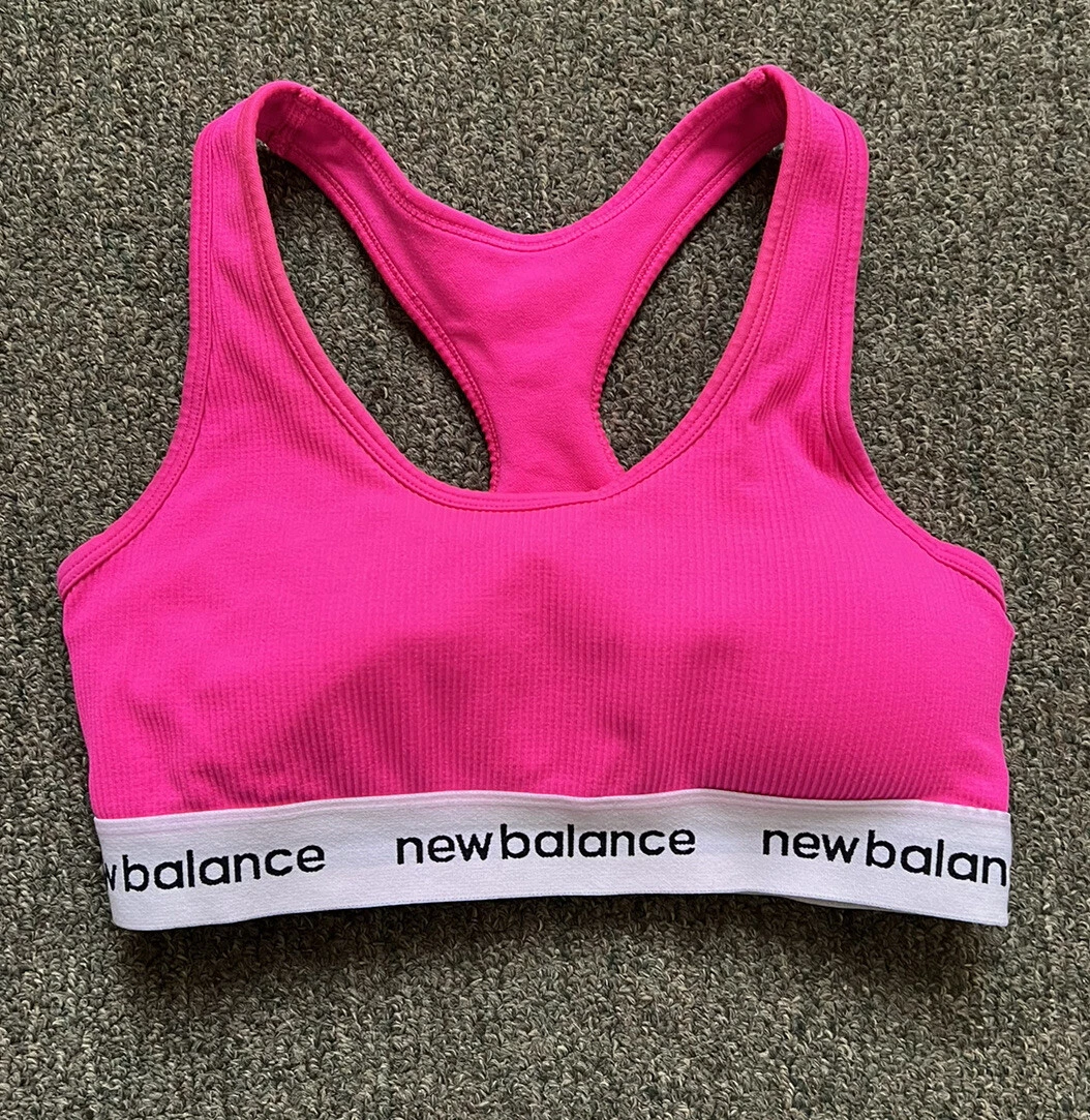 New Balance Sports Bra Pink Padded Racerback Small Cups