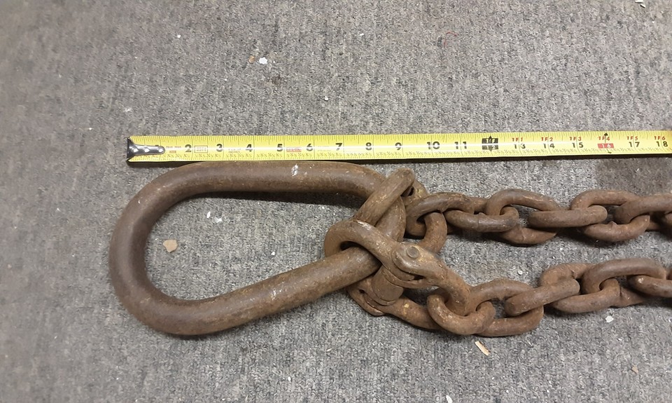 Double 10 feet Logging Chain Rigging Moving Hammerlock Loop Coupling 1/ ...