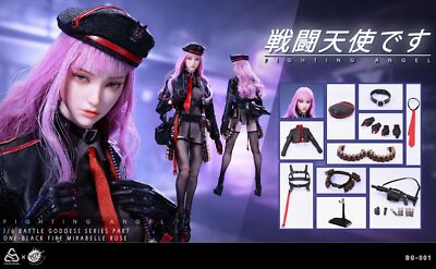In Stock POPTOYS BG-001 1/6 Battle Angel Black Fire Mirabelle Rose Action Figure