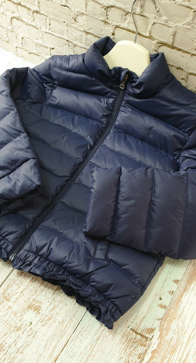 KIDS POLO RALPH LAUREN NAVY PUFFER GIRLS JACKETS AGE 6 BRAND NEW RRP £135.00 image 3