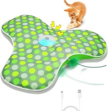 Cat Toys Interactive Moving Concealed Feather Real Mouse Squeaky Touch Activated