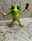 Rainforest Cafe Cha' Cha' The Green Tree Frog 3.5" Jointed Pvc Animal Figure Toy