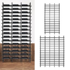 48/80 Bottles Wall Mounted Wine Rack Metal Wine Display Holder Organizer