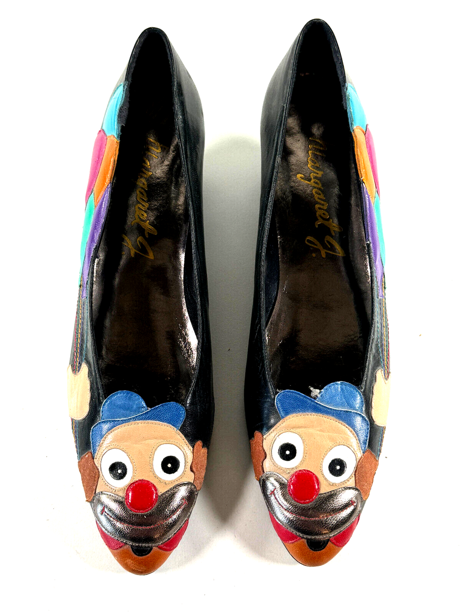 vtg Margaret J Leather Clown Circus Shoes Spain