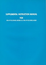 Brother Knitking KH910 w/ KHC820A, KRC830 SUPPLEMENT. MANUAL NEW Mfg Original