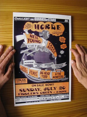 Neil Young and Crazy Horse Poster Concert Horde Festival 97 | eBay