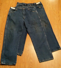 2 PAIR Mens Denim Work Jeans Uniform Issue by 394 DENIM RED KAP Sz 40 x 30