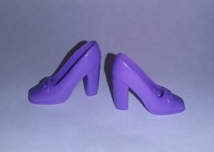 purple chunky heels