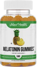 Maxi Health Melatonin 5 Mg Gummies - Natural Pineapple Flavor - 60 Gummies