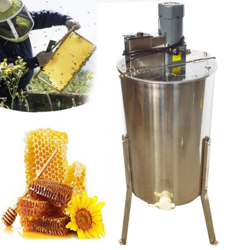 Honey Extractor Large 3 Frame Stainless Steel Electric Bee Beekeeping Tool NEW