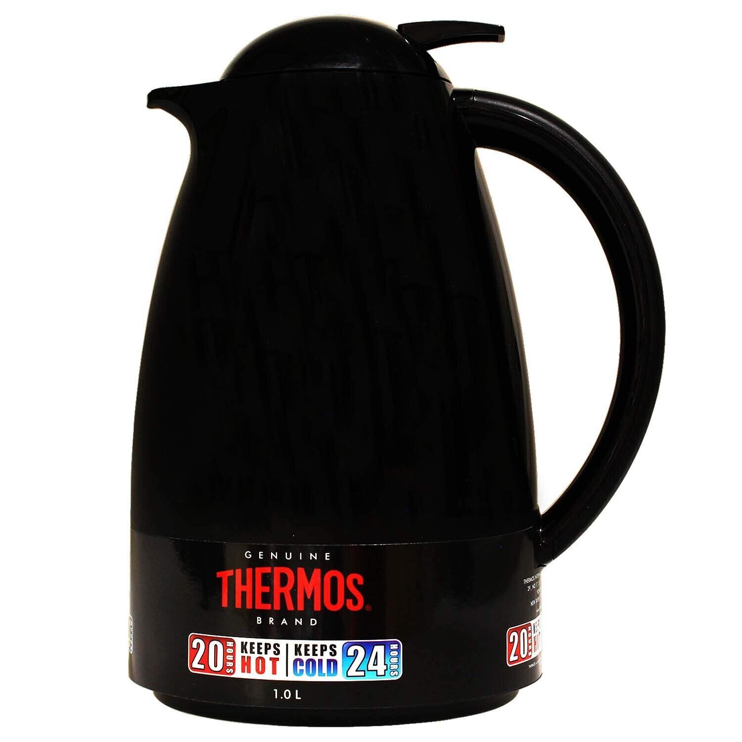 Thermos Patio Insulated Glass Tea Coffee Water Jug Carafe 1 Litre