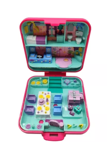 Vintage 1989 Polly Pocket Polly's Birthday Party Time Surprise Compact Playset 