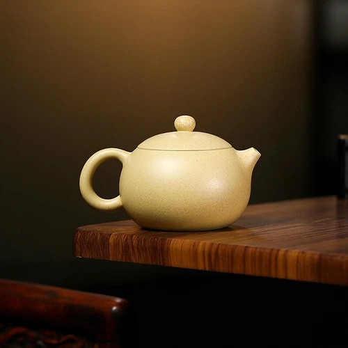 220ml Xishi Pot Real Yixing Zisha Green Clay Marked Tea Pot Handmade On Sales - Picture 13 of 17