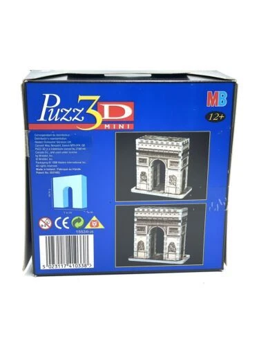 Puzz 3D Mini ARC DE TRIOMPHE MB Puzzle Jigsaw New Vintage Sealed #NIB MZ - Immagine 2 di 2