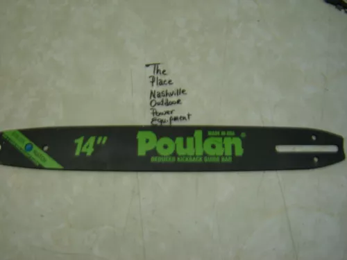 New Poulan 14" Chainsaw Bar  for Poulan Chainsaw Models 32cc, 42cc