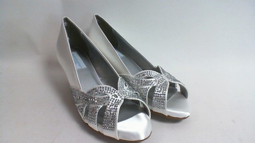 Dyeable Wedding/Bridal Shoes - Tracy - White Satin - US 6EE UK 4 X Wide #26A183 - Picture 2 of 9
