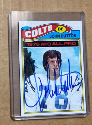 1977 Topps John Dutton #410  Autographed Card Baltimore Colts Dallas Cowboys