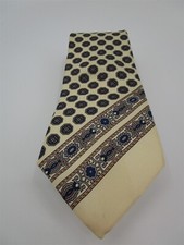 Strathmore Men's Tie Blue Multicolor Geometric 60" 3.25" Wide Silk Vintage Vtg