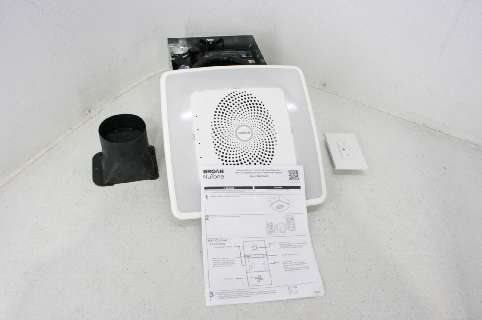 Broan-NuTone VC110CCT Sensonic Alexa Voice Controlled Smart Exhaust Fan  White | eBay