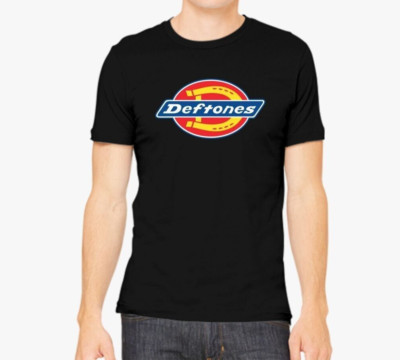 Deftones X Dickies Unisex T-Shirt, Short Sleeve Black Cotton T-shirt, Size S-5XL