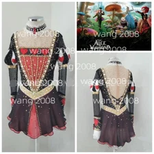 Ice Skating Dress Competition Skating Dress black red handmade