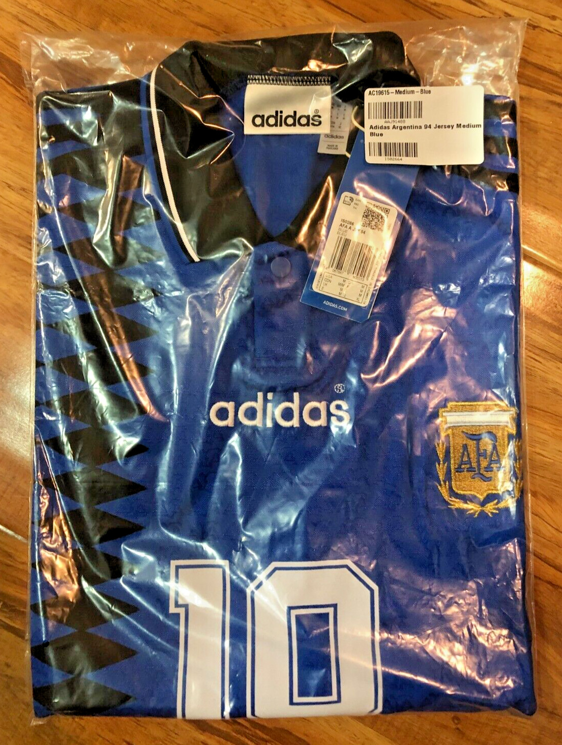 Argentina 1994 Adidas Official Retro Away Soccer Jersey Men's Medium (M) IS0266