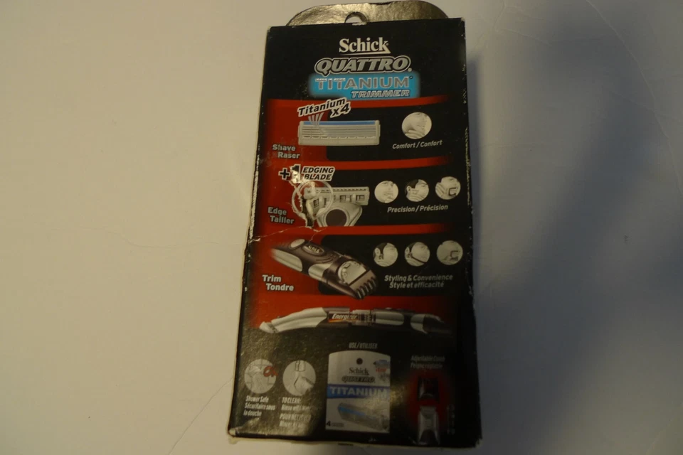Brand NEW Schick Quattro Titanium Razor W/Trimmer edging blade 93003000 Sealed - Image 4 of 4