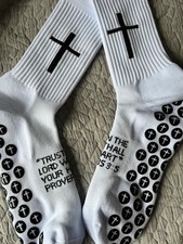 1 Pair Cross Grip Soccer Socks, Anti-Slip Sports Grip Socks for US Size 6-13