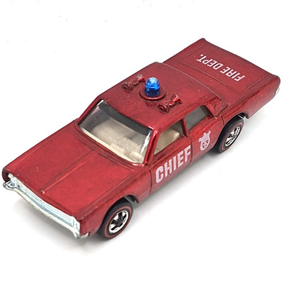 Hot Wheels Redline Cruiser Fire Dept. Chief 1968 Red Made in United States