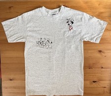 Vintage Disney Kids 101 Dalmatians T Shirt Graphic Embroidery Large EUC