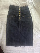 Vintage Zanadi High Waist Denim Skirt Sz 9 Blue Zanadi Jeans Nwt