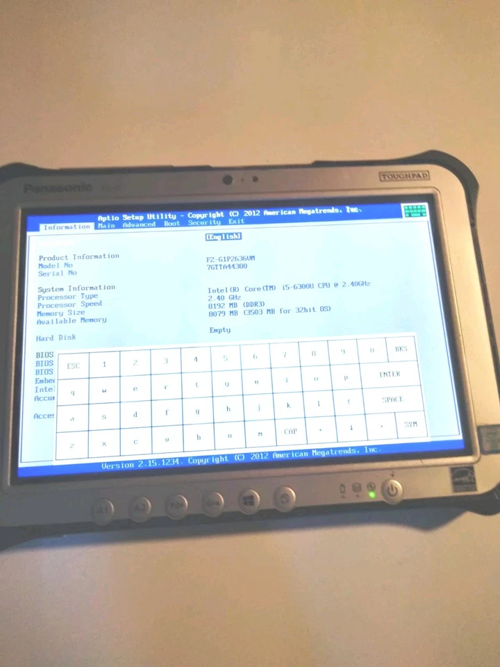 Panasonic FZ-G1 Toughpad Tablet Intel i5-NOS Or Power Cord - Image 3 of 4