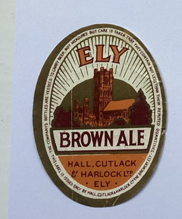 Hall Cutlack & Harlock Ltd Ely Oval Brown Ale.