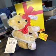 9 Steiff Teddy Bear With Original Box and Tags 1909 Replica West Germany