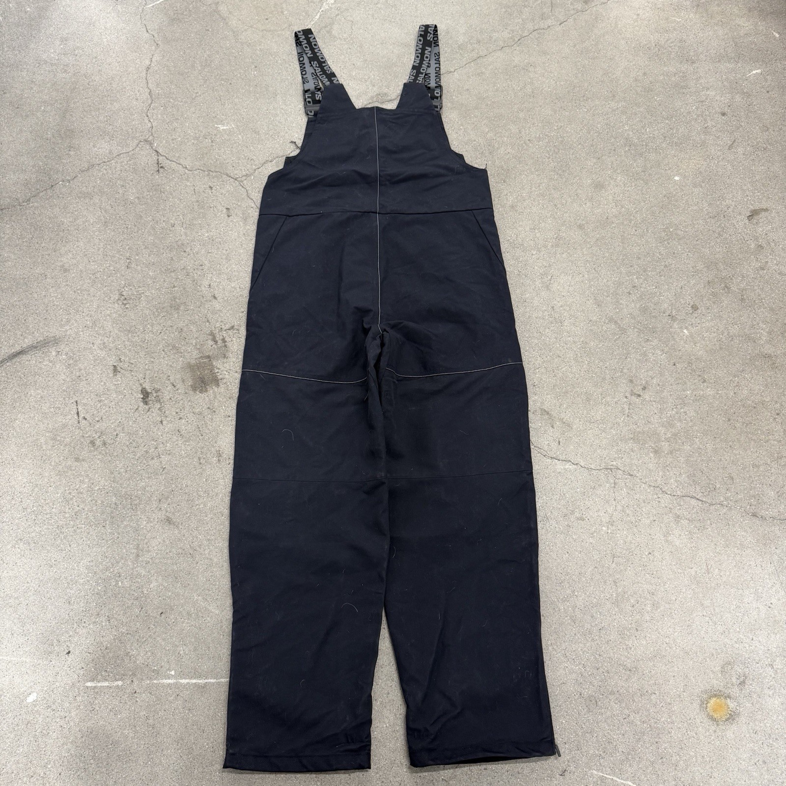 Pantalone uomo Salomon nero sci alpino bavaglino taglia large