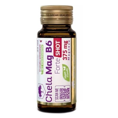 Olimp Chela-Mag B6 Forte Shot mit Magnesium, Kirschgeschmack, Ampulle, 1 Stück.
