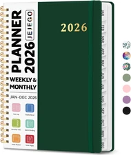 2026 Planner, Weekly and Monthly Calendar Planner Book, January 2026 - December 