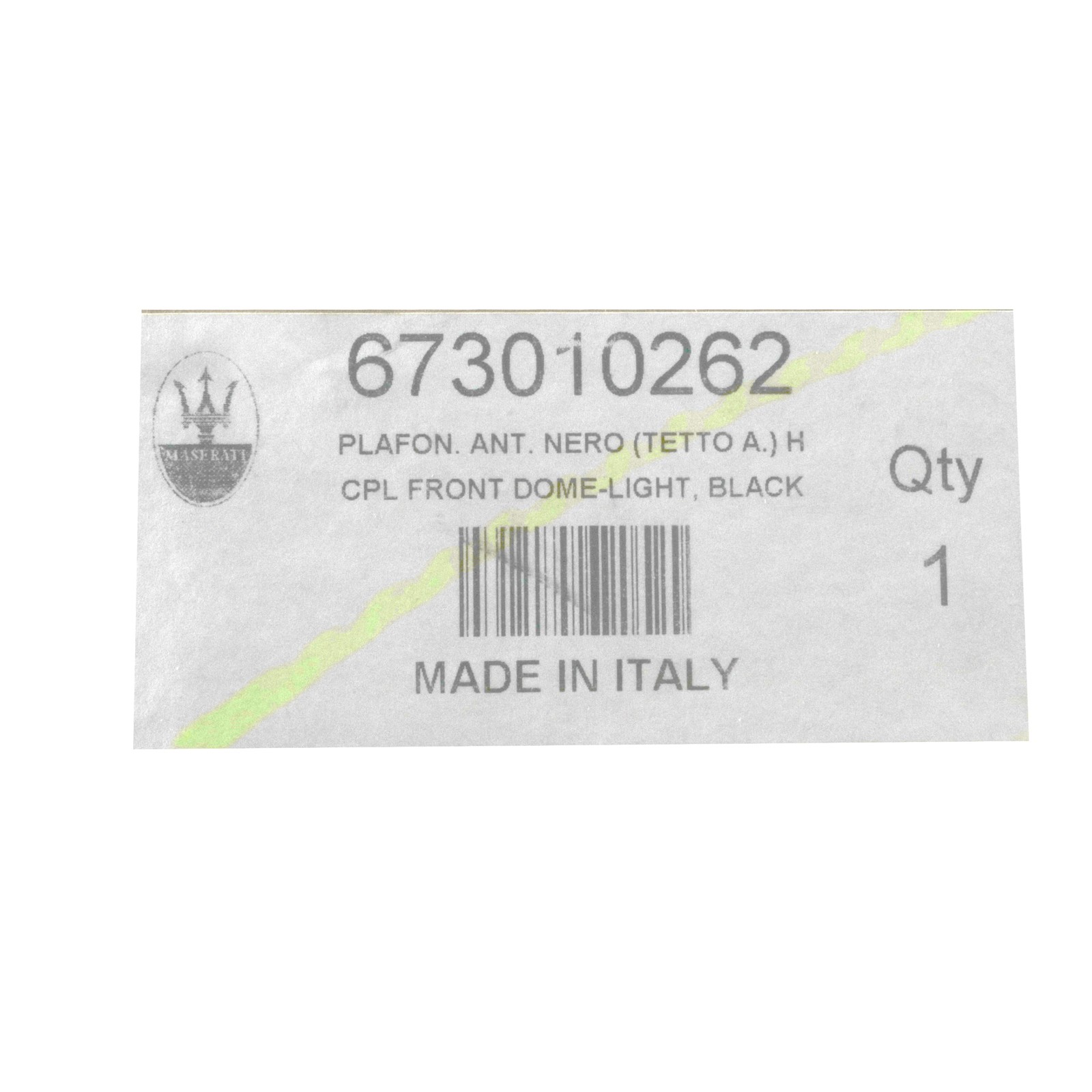 GENUINE MASERATI Complete Front Dome Light Panel With Sunroof Switch 673010262