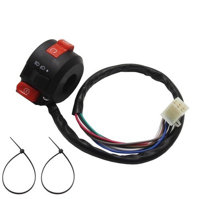 3Function Kill Headlight Start Left Handlebar Switch 8 Wires For 50125cc