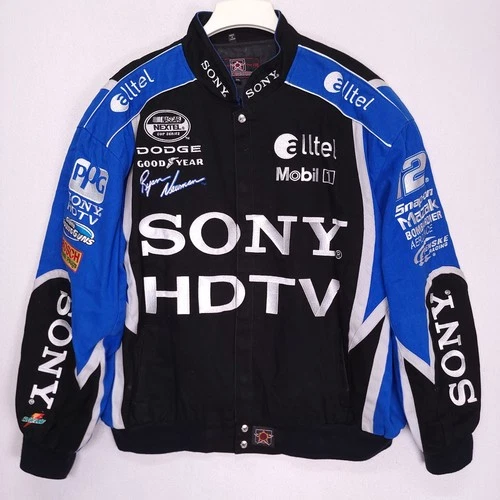 JH Design NASCAR Ryan Newman Sony HDTV Racing Jacket Black Blue Mens 3XL - product listing photo