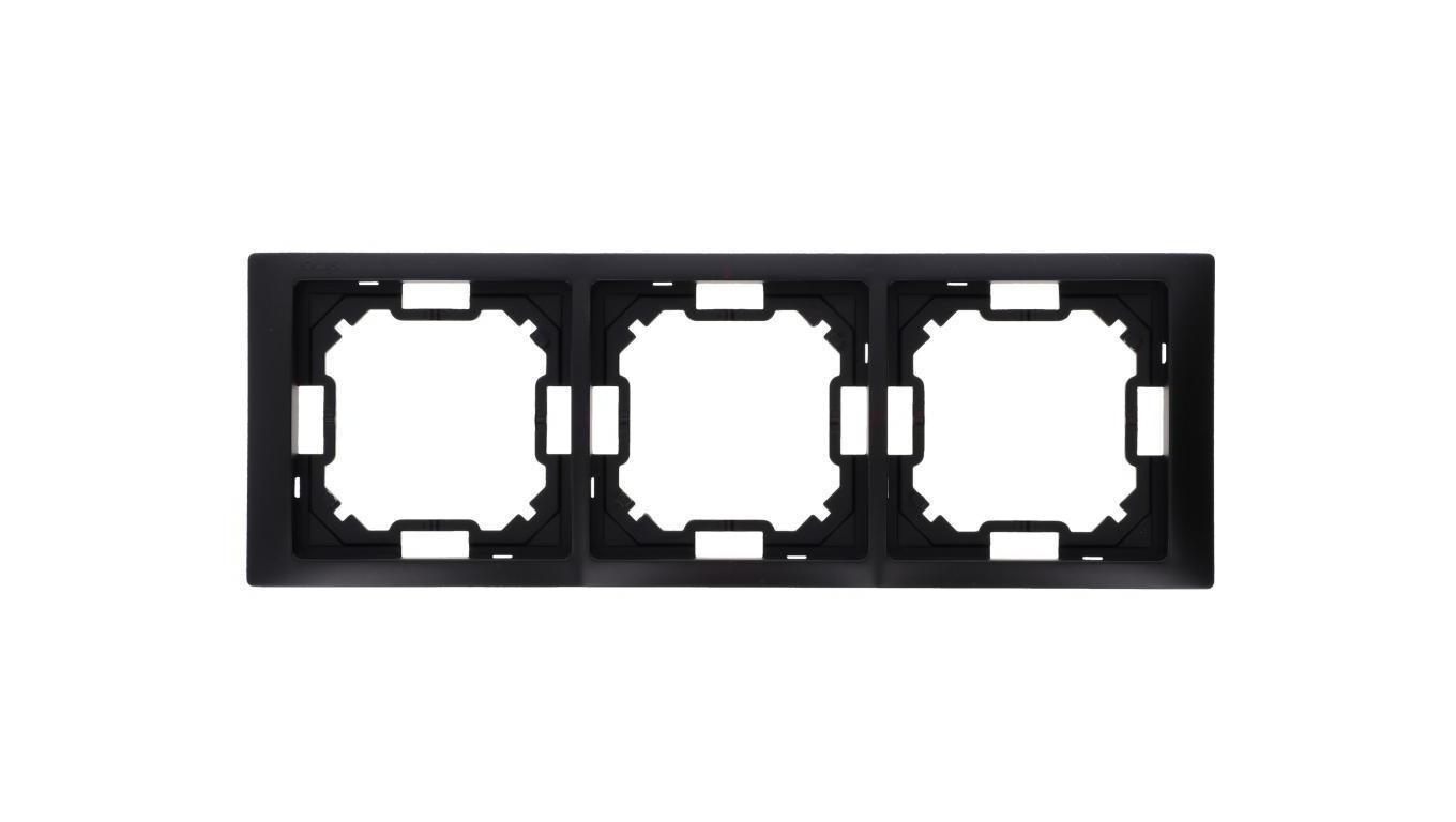 Simon Basic Frame Triple Neos IP20 Matte Black BMRC3/49