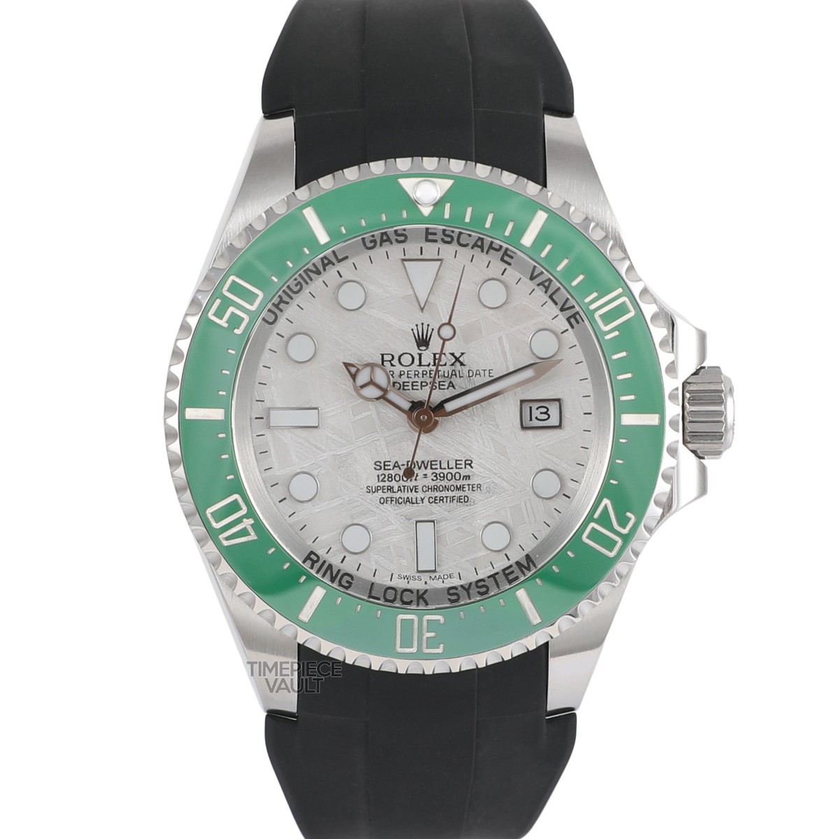 RUBBER B ロレックス ディープシー ref 116660 ROLEX 用 Rolex Sea-Dweller Deepsea 116660 Rubber Strap 44mm Meteorite Dial