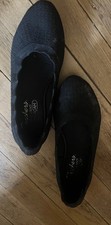 Skechers Cleo Recycled Washable Knit Flats Love Spell Black Sz 6.5