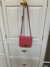 Hermes Rosewood Leather Crossbody Palladium Authenticated Approx. 8.5x9 Inches