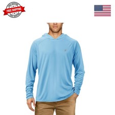 UPF 50 Fishing Shirts for Men, Long Sleeve UV Sun Protection Hoodie, Outdoor...
