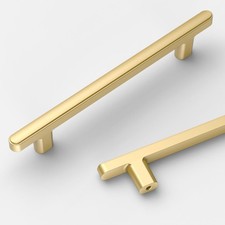 10 PCS 5 Inch 128mm Brushed Gold Cabinet Pulls Kitchen Cupboard Drawer Handle